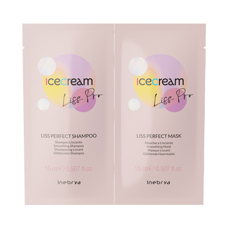 Zestaw Inebrya Liss Pro Liss Perfect Szampon 15 ml + Maska 15 ml
