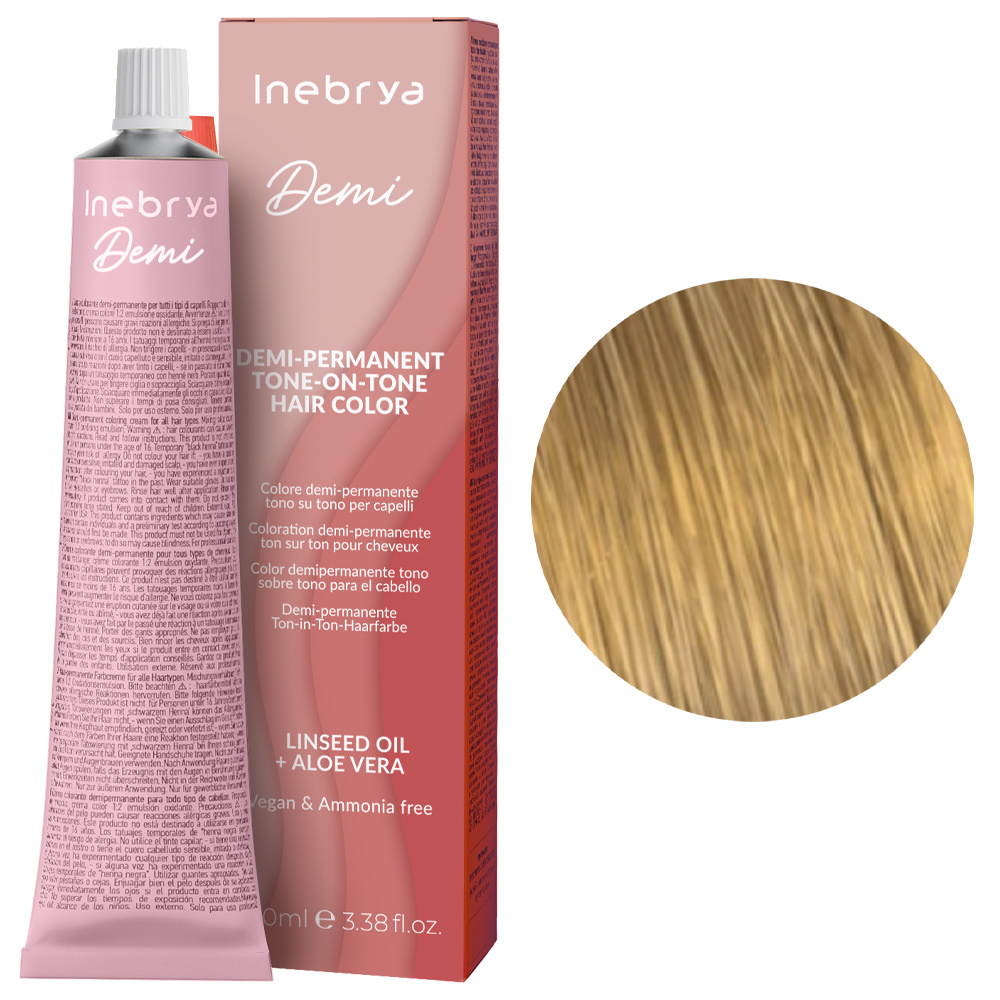 Inebrya Demi-Permanent Color 9.3 Very Light Blonde Golden Półtrwały Krem Koloryzujący 100 ml 