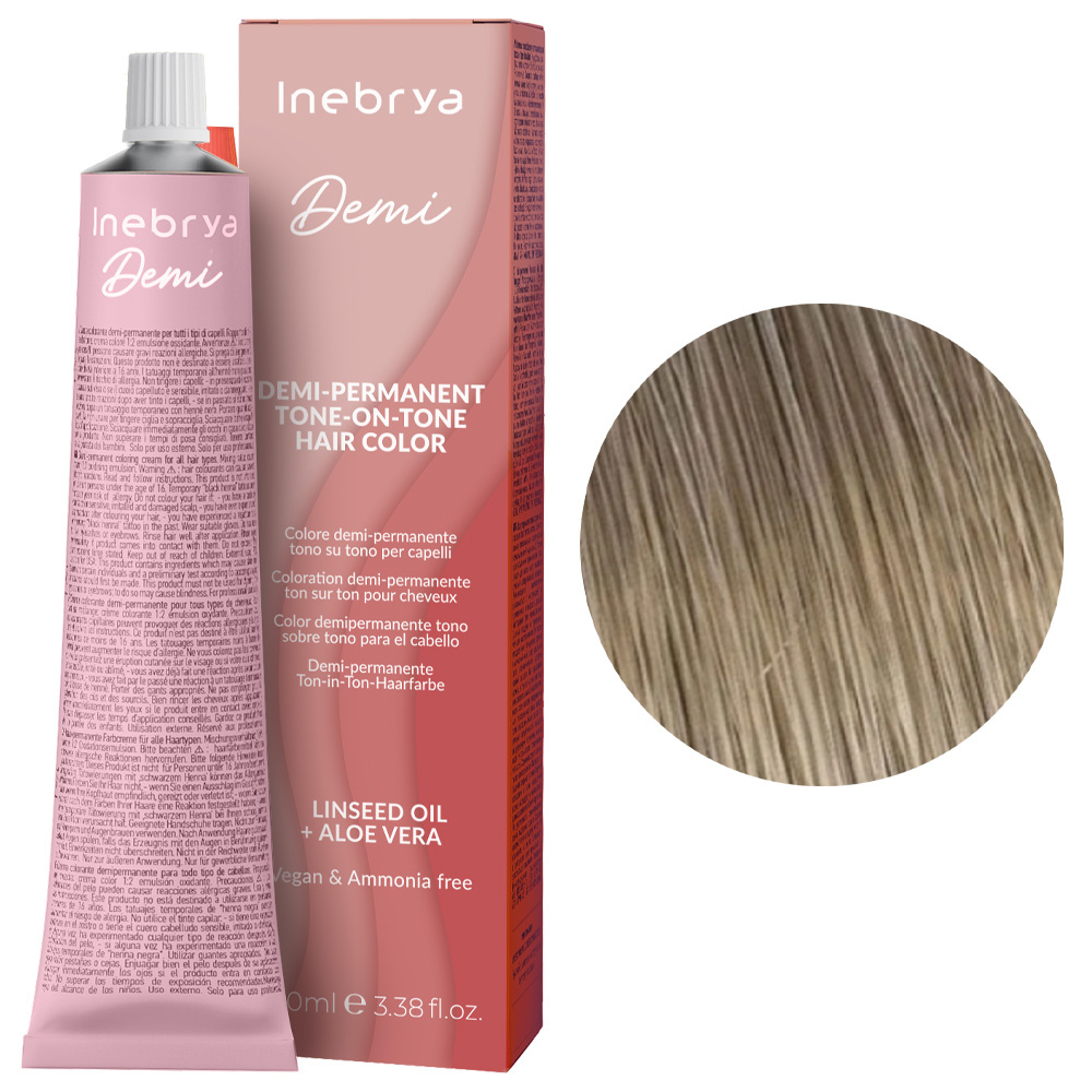Inebrya Demi-Permanent Color 8.1 Light Blonde Ash Półtrwały Krem Koloryzujący 100 ml