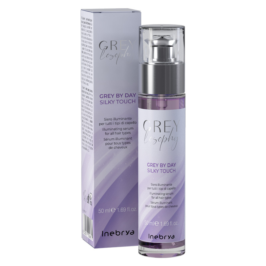 Inebrya Greylosophy Grey By Day Rozjaśniające Serum Do Włosów Blond i Siwych 50 ml