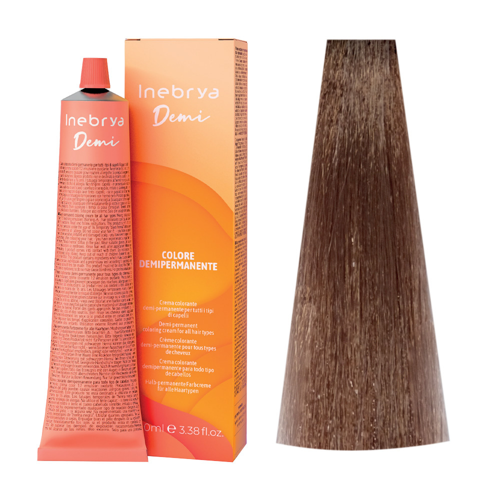 Inebrya Demi-Permanent Color 8.73 Półtrwały Krem Koloryzujący 100 ml