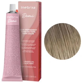Inebrya Demi-Permanent Color 8.1 Light Blonde Ash Półtrwały Krem Koloryzujący 100 ml 